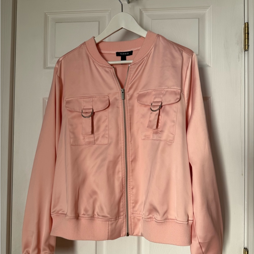 Torrid Light Pink Bomber Jacket - Picture 2 of 5